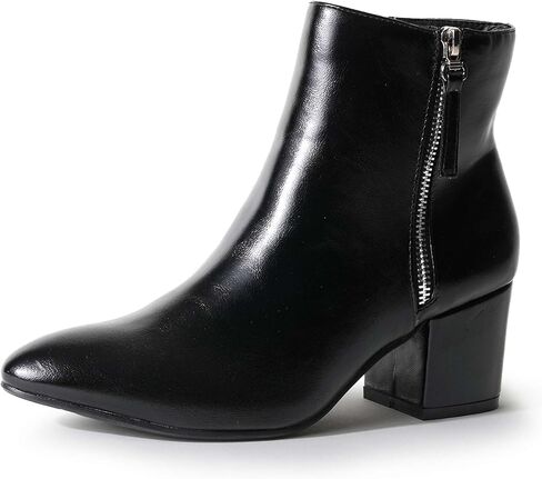 J. Adams Zuma Ankle Bootie – Closed Pointed Toe Low Block Heel Zip Up Boot in Kuwait