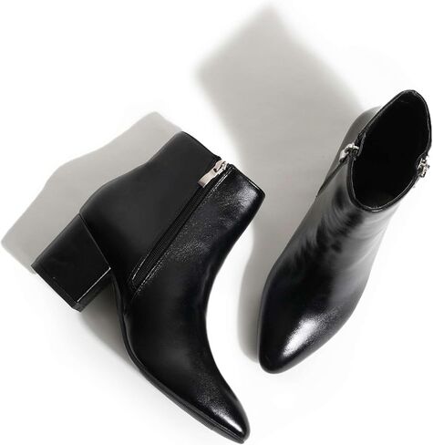 J. Adams Zuma Ankle Bootie – Closed Pointed Toe Low Block Heel Zip Up Boot in Kuwait