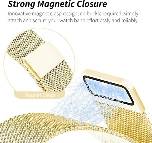 Slim Metal Band for Apple Watch Bands for Women 41mm 40mm 38mm 45mm 44mm 42mm 49mm, H-shaped Magnetic Strap Stainless Steel Mesh Clasp for iWatch Series 10 9 8 7 6 5 4 3 2 1 SE in Saudi Arabia