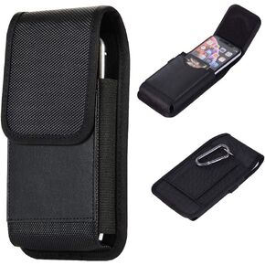 Premium Nylon Cell Phone Belt Holster Case with Belt Loop Pouch Holder for Google Pixel 8, Pixel 7a, 7, Pixel 6a, 6, 5a, 4a 5G, iPhone 11 Pro Max, Galaxy S23 S22 Plus, A33 A53, OnePlus Nord N20, 9, 8