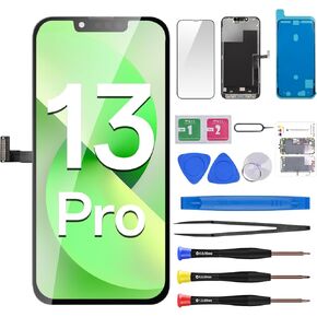 for iPhone 13 Pro Screen Replacement 3D Touch LCD Display Digitizer Full Assembly Repair 6.1" Front Glass Magnet Pad Fix Tools Kit A2483 A2636 A2638