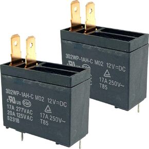 2-Piece 302WP-1AH-C M02 M07 Relay 12VDC 17A/250V 20A/125V for Microwave Water Heater
