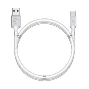 USB-C Charging Cable, Magnetic Self Winding Type-C Charging Cord Compatible to Apple iPhone 15, iPad, Samsung Galaxy Smartphones, Google Pixel and More 3.3ft. (1m) (Magnetic Winding White)