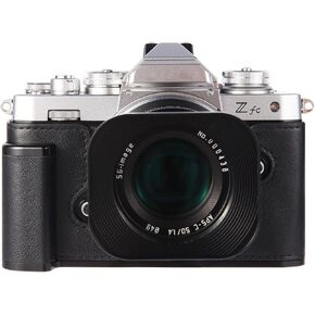 Genuine Leather Grip, L-Shaped Handle, L-Shaped Grip, Vintage Camera Grip, Extension Grip, Fits Nikon Zfc Cameras (Brown)
