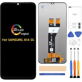 A-MIND for Samsung Galaxy A14 5G A146P Screen Replacement LCD Display (Not for A146B/A146U) Touch Screen Digitizer Full Assembly Repair Kits,with Tools