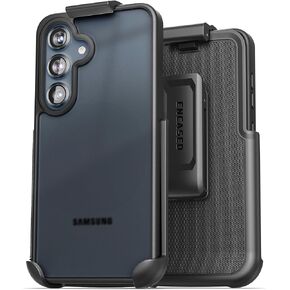 Encased SlimShield for Samsung Galaxy A16 5G Case with Belt Clip Holster - Translucent Back with TPU Bumpers (Black)
