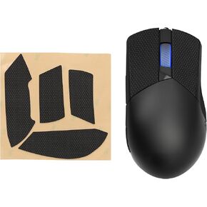 kwmobile Mouse Grip Tape Compatible with ASUS ROG Gladius III Grip Tape - Non-Slip Faux Leather - Black