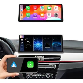 Ultra Narrow 12.3 Inch 1920 * 720 Car Radio for BMW X1 F48 F49 2016-2017 NBT Carplay Android Auto Multimedia Audio Stereo Touch Linux System Bluetooth with Reverse Camera (Linux NBT System)