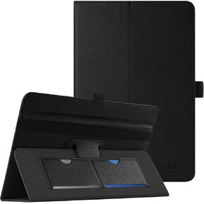 Universal 9-10.1 Inch Tablet Case, Universal case for 10.1 Inch Android Tablet,Protective Folio Stand Android Case for 9 10 10.1 10.2 10.5 Inch Tablet with Hand Strap and Cards Slots,Black
