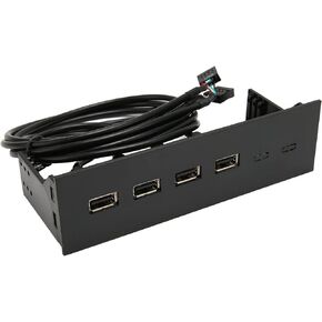 5.25 بوصة الكمبيوتر اللوحة متعددة الوظائف للوسائط ، اللوحة الأمامية من 4 USB2.0 Port Port Optical Drive ، قوس محرك أقراص معدني بصري لجهاز الكمبيوتر