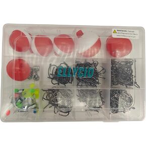 295pcs Fishing Tackle Kit, Including Fishing Hooks, Bobbers for Fishing, Circle Hooks, Fishing Kit for Freshwater Saltwater Fishing