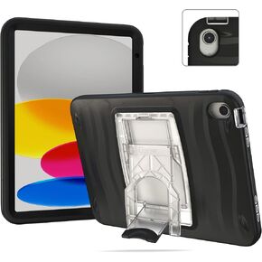Case for iPad 10th Generation 10.9 Inch (2022), Shockwave V2 Complete Protection Hard Case, Built-in Screen Protector with Adjustable Kickstand (Model #s A2696, A2757, A2777)