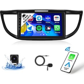2+64G Android 13 Car Stereo for Honda CRV CR-V 2012-2016 with Wireless CarPlay Android Auto, 9’’ Touchscreen in Dash GPS Radio with Mirror Link WiFi Bluetooth FM RDS EQ SWC Backup Camera in Kuwait
