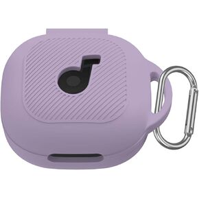 Compatible with Anker Soundcore P40i Case Cover, Silicone Anti-Slip Anti-Scratch Protective Cover for Soundcore P40i Wireless Earbuds Charging Case with Carabiner (Blue)