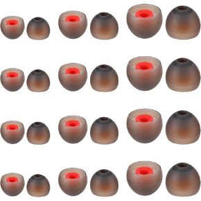 24Pcs Silicone Ear Bud Replacement Replacement Earbud Tips Ear Bud Rubber Tips Ear Cushion Earbud Covers for Earphone Inner Holes, 4.5mm to 6mm,3 Sizes
