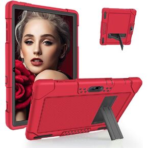 Kebiory for Pritom M10 Inch Case, Heavy-Duty Shock-Resistant Kids Friendly Protective case for QuntiCO Y10/Voger priorpad X100/Digiland Tablet DL1036/Gateway 10.1 HD Tablet (Red/Black)