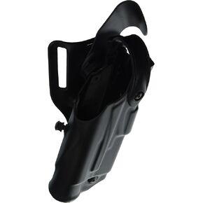 6360 ALS/SLS Mid-Ride Level III Retention Duty Holster, Fits Glock 19/23 with Light, Right Hand, Plain Black Finish
