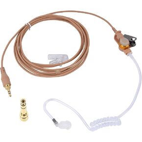 IFB Earpiece 3.5mm in Ears Broadcast Communication Headset Anchor Ear Piece Broadcaster in-Ear Professional Earset for iPhone Android Telex Lecstronics Clear-Com (Skin Color,1/4" Connector)