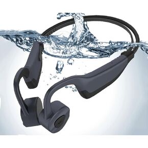 Swimming Bone Conduction Headphones Waterproof Mp3 Player, Open Ear Wireless Earbuds 16G Sport Earphones with Bluetooth for Running Diving Water Gym Spa Underwater