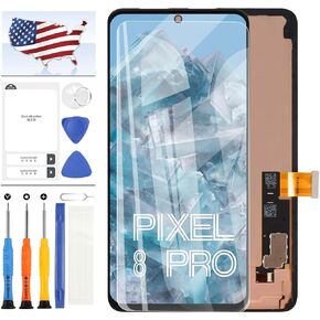 OLED for Google Pixel 8 PRO 5G Screen Replacement kit for Google Pixel 8 PRO Screen Replacement GC3VE G1MNW LCD Display Touch Screen Digitizer Assembly Repair Tools(Not Fit Pixel 8/8A)