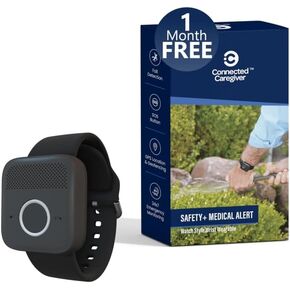 Safety+ 4G Medical Alert System لكبار السن: على غرار المراقبة ، الكشف عن السقوط ، شاشة 24/7 ، موقع WiFi ، زر SOS ، صغير ، خفيف الوزن ، (اتصل على التنشيط)