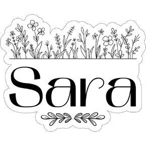 Sara Name Sticker, Decal Vinyl Small Waterproof for Bottle Mug Passport Scrapbook Laptop Tumbler Skateboard Phone - ID44990