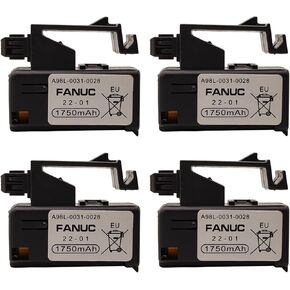 4Pcs 3V 1750mAh A98L-0031-0028 Replacement Lithium Battery for Fanuc A98L-0031-0028, A02B-0323-K102 Battery