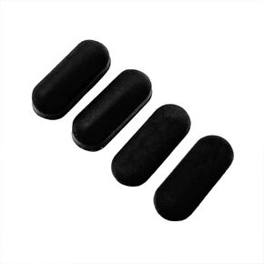GINTAI Laptop 4pcs Bottom Cover Rubber Feet Strips for Dell Latitude 5500 5501 5502 5505 5509 5510 5511 Precision 3540 3541 3542 3550 3551 (4PCS Black) Removable Tape 2 Thick and 2 Thin