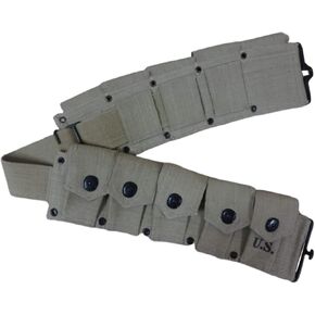 U.S. WWII M1 Garand Ammunition Belt / WW2 M1923 Belts