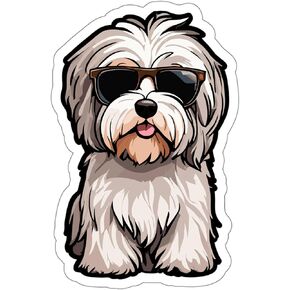 Havanese Sticker Decal Vinyl Small Waterproof for Water Bottle Mug Passport Book Scrapbook Notebook Laptop Tumbler Skateboard Computer Phone Size Funny Gift Car Stickers ID44990