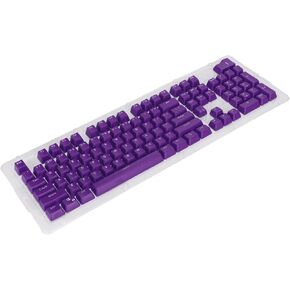 OPQ Opaque Keycaps, OEM Height ABS Material OPQ Opaque Opaque Wear Resistant 106 Keys Keycaps for 61/87/104 Keys Mechanical Keyboard (Purple White Characters)