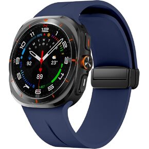 Magnetic Watch Band Compatible with Samsung Galaxy Watch Ultra 47mm Band, Soft Silicone Sport strap for Galaxy Watch 7 Ultra 47mm Band Men Women
