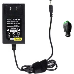 12V 3A Power Adapter Universal Travel Charger USB Plug,Adapter Transformer Charger with 5.5x2.5mm DC Output Jack for WS2812B WS2811 5050 2835 LED Strip/String