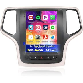 2+64GB【for Jeep Grand Cherokee 2014-2020】 Android 13 Car Stereo with Wireless Carplay Android Auto, 9" Touch Screen Radio Dash Kit GPS Navigation WiFi Bluetooth SWC