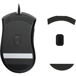 kwmobile Mouse Feet Replacement Compatible with Razer DeathAdder Elite Computer Mouse Skates Sticker - Black