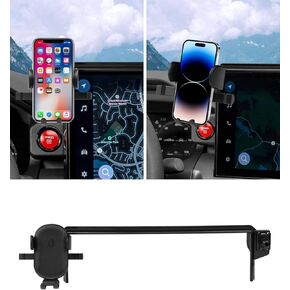 FIILINES Car Phone Holder Fits for Toyota Tacoma 2024 2025 with 14.3-inch Center Control Touch Screen Phone Mount for Tacoma Accessories Navigation Bracket Cell Phone Holder