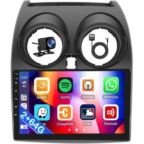 2+64G Inefala for Nissan Rogue Sport Qashqai 2008-2013 𝐰𝐢𝐭𝐡 𝐉-𝐁-𝐋 Android Car Radio Stereo with Wireless CarPlay Android Auto, 9" Touchscreen with GPS WiFi BT FM/RDS SWC Canbus Backup Camera