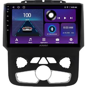 for Dodge Ram 1500 2500 3500 2013-2018 Car Stereo Upgrade with (Auto AC Climate Control) Touchscreen Radio Replacement Kit DSP (2GB+64GB) Buitl-in Wireless CarPlay Android Auto GPS Navigation