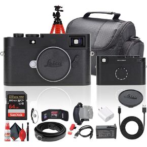Leica M11-D Rangefinder Camera (Black) (20220) + 64GB Memory Card + Camera Bag + Flexible Tripod + Cleaning Kit + USB-C Cable + USB-C Adapter + Hand Strap + Card Wallet + Card Reader + More