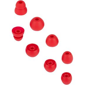 Earbud Replacement Tips Ear Tips for in-Ear Headphones Compatible with Powerbeats Pro, of Soft Silicone Earbud Tips 4 Pairs (Red)