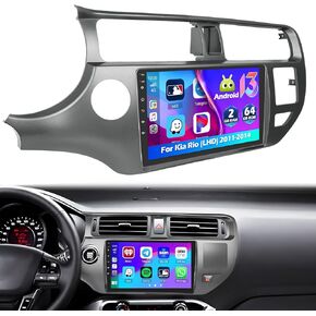 Car Radio for Kia Rio 2011 2012 2013 2014, Car Stereo Wireless Carplay Android Auto, Android 13 System, 2+64GB, 9 Inch Touch Screen Bluetooth Car Radio GPS WiFi SWC Backup Camera