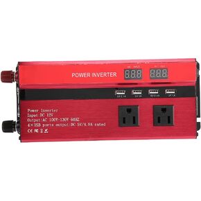 【𝐂𝐡𝐫𝐢𝐬𝐭𝐦𝐚𝐬 𝐃𝐞𝐚𝐥𝐬】Qinlorgo 3000W/4000W/5000W//10000W 12V/24V to 110V Car Solar Voltage Inverter High Power(4000W 12V 110V)