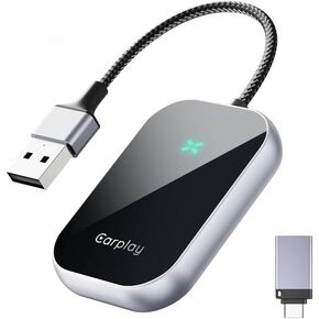 2 in 1 Wireless CarPlay Adapter & Android Auto Wireless Adapter, Converts Wired to Wireless, Connect Fast Easy Use Fit for Cars from 2016 and Later,Apple iOS 10+ & Android Auto 11+(A21)
