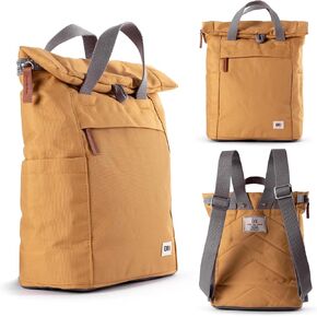 ORI LONDON Rolltop Backpack - Medium Travel Backpack with Lots of Pockets for Men & Women - The Finchley, Carbon