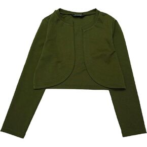 Allegra K Women's Curved Hem Crop Top Open Front Bolero Shrug in Kuwait