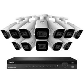 16-Channel Nocturnal NVR System with 4K (8MP) Smart IP Security Cameras with Real-Time 30FPS Recording and Listen-in Audio- NC4K3F-1612WB-1