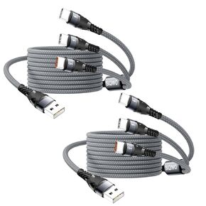 SIQIWO Multi USB C Cable [3.1A 4Ft 2-Pack], QC 3.0 Type C Splitter Fast Charging Cord, Multi 3 in 1 Charger Cable with 3 USB C Port, for iPhone 15/16, Galaxy S24 S23, Pixel, Nexus, LG, Huawei, Sony