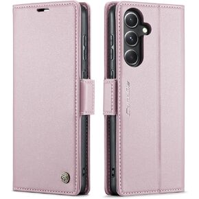 HAII Flip Wallet Case for Samsung Galaxy S23 FE, with Credit Card Slot Kickstand Magnetic Closure Protective Cover for Samsung Galaxy S23 FE 6.4 inch (2023)-Pink