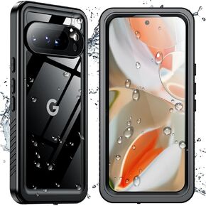SPIDERCASE for Google Pixel 9 Pro XL Waterproof Case,[12FT Military Drop Proof] [IP68 Waterproof] [360°Full Body Protection] Heavy Duty Protective Cover for Pixel 9 Pro XL 6.8",Black