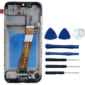 for Samsung Galaxy A01 2020 Screen Replacement SM-A015 A015T A015T1 A015V A015U A015R4 S111DL LCD Screen Display Touch Digitizer Assembly with Frame Replacement Black 5.7"